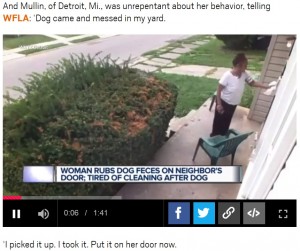 【海外発！Breaking News】「目には目を」自宅庭に犬の糞をされた女性、飼い主の玄関に糞を擦り付ける（米）