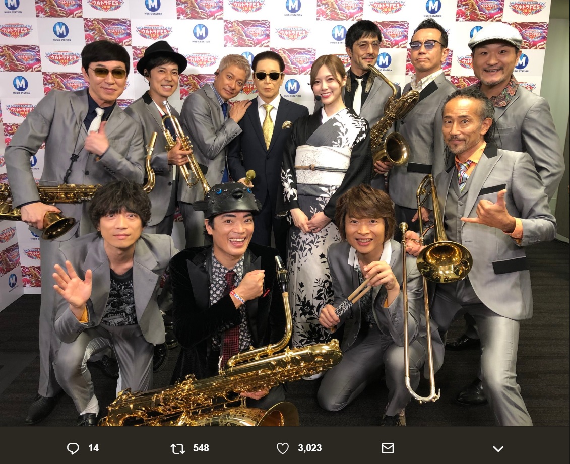 スカパラ、さかなクン、白石麻衣がトリプルコラボ（画像は『tokyoska　2018年9月17日付Twitter「皆さん、超スペシャルコラボご覧になっていただけましたでしょうか！」』のスクリーンショット）
