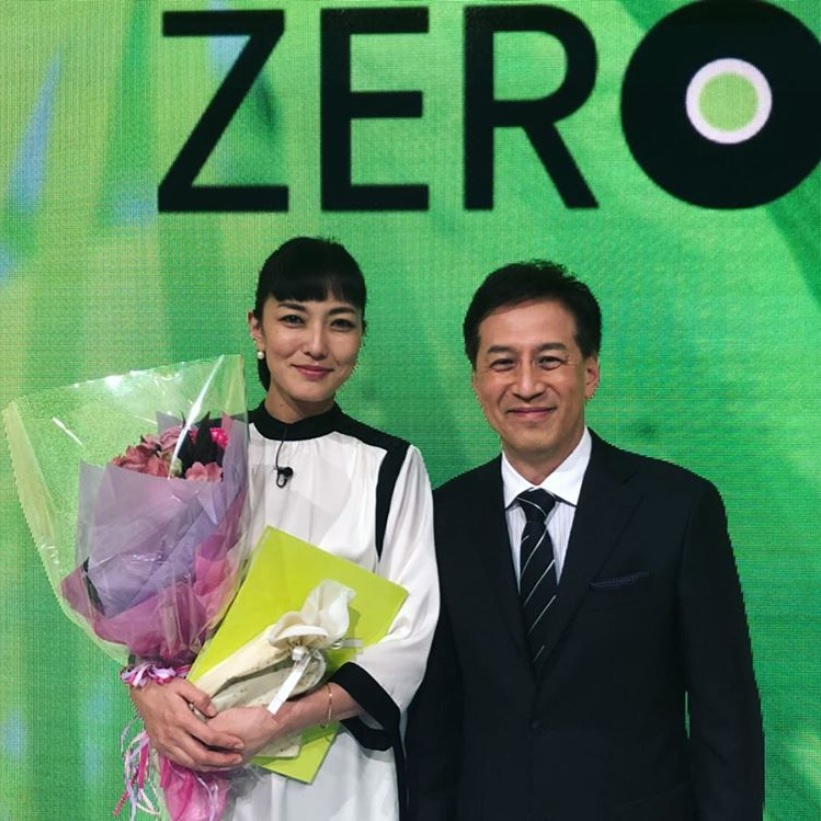 板谷由夏と村尾信尚（画像は『板谷由夏　2018年9月20日付Instagram「昨日、ZEROを卒業しました。」』のスクリーンショット）