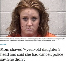 【海外発！Breaking News】寄付金欲しさに　娘の髪を剃り癌だと信じ込ませた母親　「究極の児童虐待」（米）