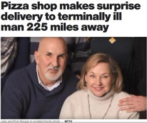 【海外発！Breaking News】末期がん男性のために、昔馴染みのピザ店が州を越えてデリバリー（米）