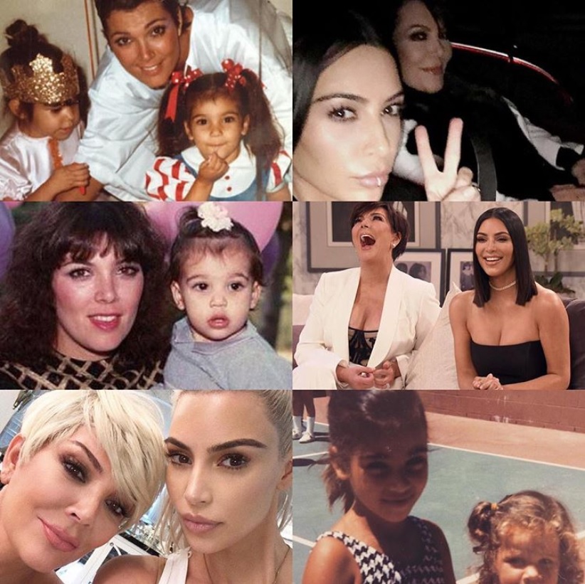 キムの母クリスが公開したコラージュ（画像は『Kris Jenner 2018年10月21日付Instagram「Happy birthday ＠kimkardashian!!!」』のスクリーンショット）