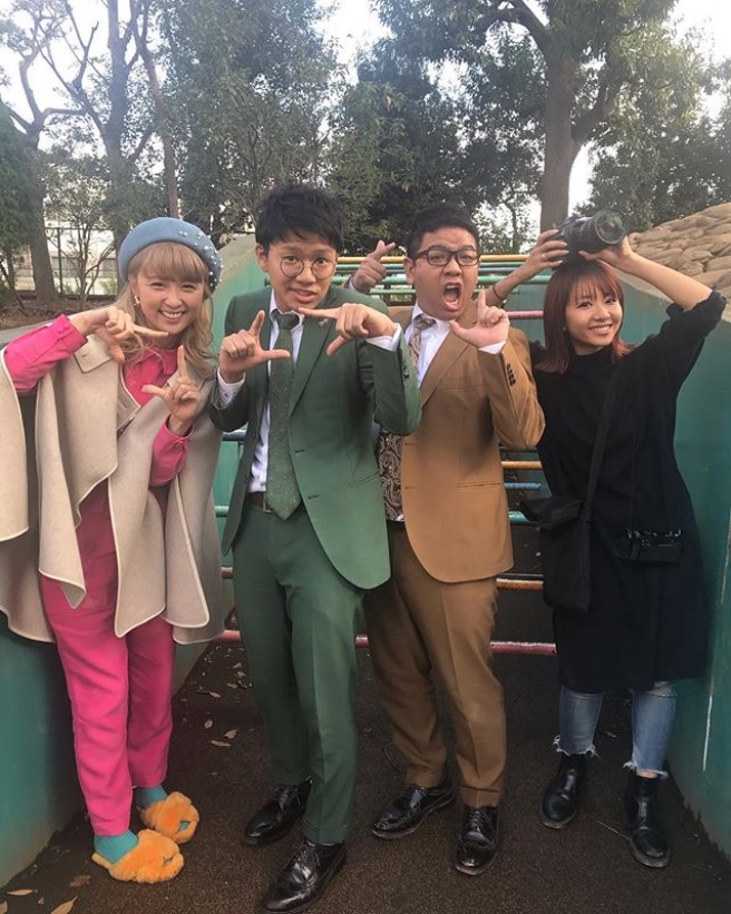 ミキとロケで一緒だったAmi、Aya（画像は『ミキ 亜生 弟　2018年11月20日付Instagram「AmiさんAyaさんとお仕事させてもらいました!!」』のスクリーンショット）