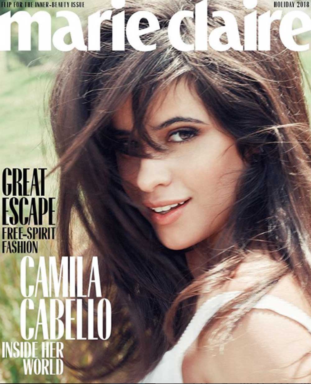 『Marie Claire』の表紙を飾ったカミラ・カベロ（画像は『camila　2018年11月14日付Instagram「thank you ＠marieclairemag」』のスクリーンショット）