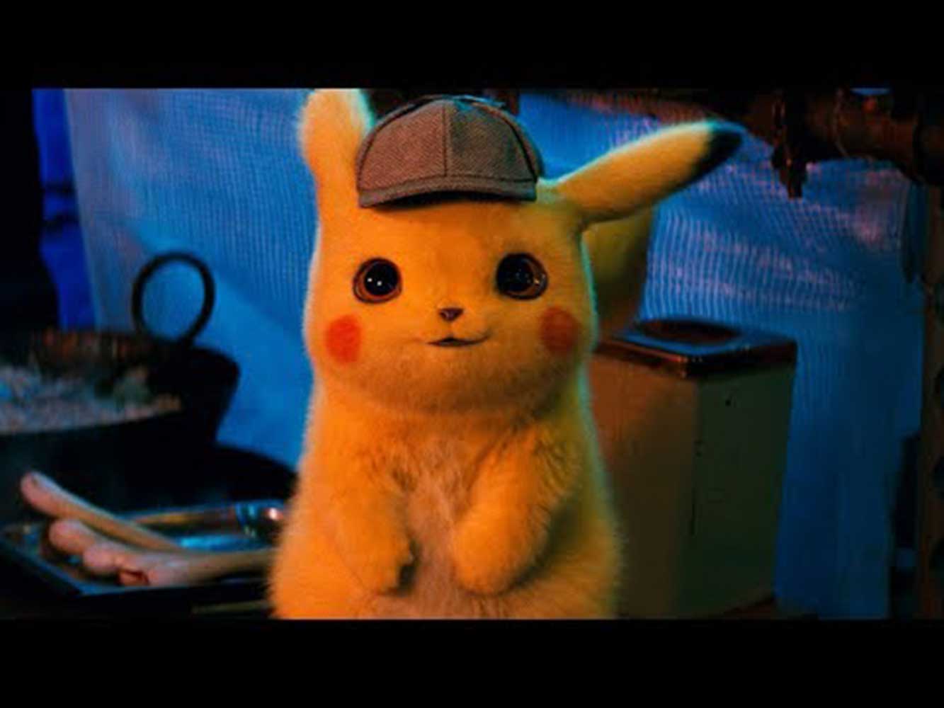 『名探偵ピカチュウ』予告編（画像は『Warner Bros. Pictures　2018年11月12日公開 YouTube「POKÉMON Detective Pikachu - Official Trailer ＃1」』のサムネイル）