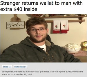 【海外発！Breaking News】失くした財布が無事戻り“意外なサプライズ”に驚いた男性（米）