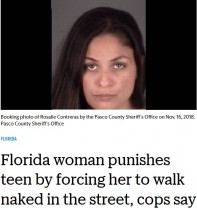 【海外発！Breaking News】「態度が悪い罰」13歳少女を全裸で歩かせた34歳女が逮捕（米）