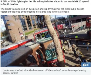 【海外発！Breaking News】英ロンドンで2階建てバス衝突　薬物陽性反応が出た運転手を逮捕