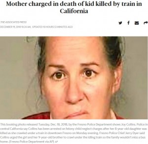 【海外発！Breaking News】「近道だから」と母親　列車の下をくぐり抜けようとした8歳少女が轢かれて死亡（米）