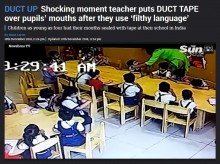 【海外発！Breaking News】「授業を妨害した」4歳児童の口をダクトテープで塞いだ女教師（印）＜動画あり＞