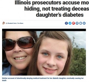 【海外発！Breaking News】糖尿病の14歳娘に治療を受けさせず、5年間放置して死なせた母親（米）