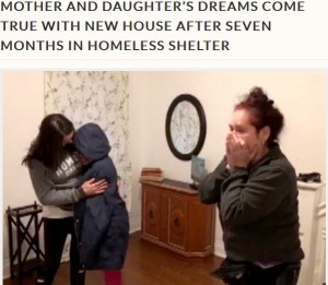 【海外発！Breaking News】ホームレス施設で7か月暮らした母娘、念願のマイホームに移り感涙（米）＜動画あり＞