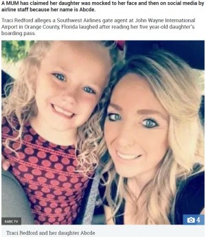 【海外発！Breaking News】サウスウエスト航空職員　5歳女児の名前を笑い、搭乗券をFacebookに投稿（米）