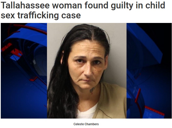 ドラッグディーラーらに娘を差し出していた母親（画像は『WCTV　2019年1月11日付「Tallahassee woman found guilty in child sex trafficking case」』のスクリーンショット）