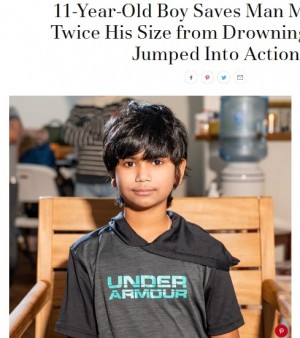 【海外発！Breaking News】11歳少年、プールの底から34歳男性を救助（米）