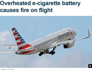 【海外発！Breaking News】電子タバコがアメリカン航空機内で発火（米）