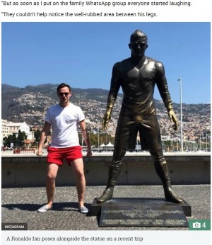 【海外発！Breaking News】クリスティアーノ・ロナウドの銅像、ある部分だけ触られすぎて変色（ポルトガル）