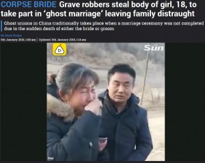 【海外発！Breaking News】墓から少女の遺体が盗まれる　家族は「死者の花嫁にされた」（中国）