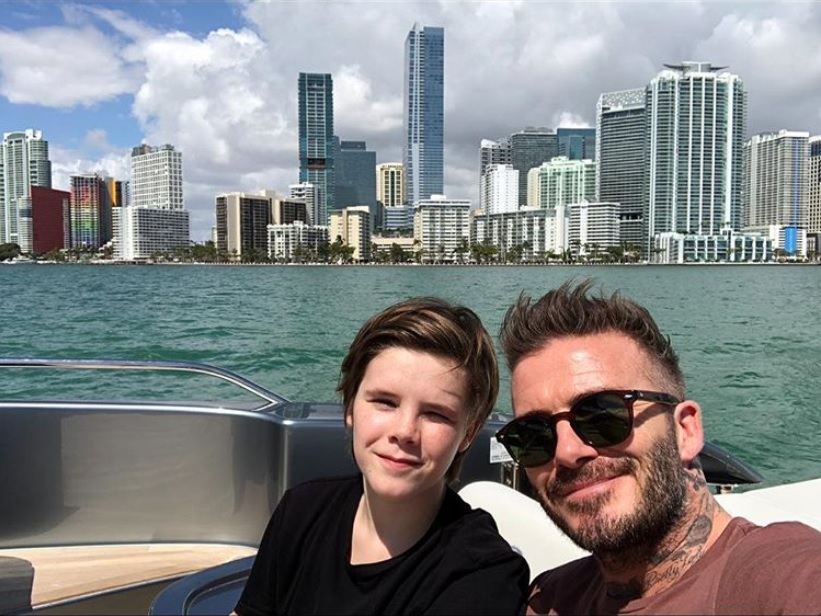 クルスくんの誕生日を祝福した父デヴィッド（画像は『David Beckham　2019年2月20日付Instagram「Happy birthday to my big boy...」』のスクリーンショット）