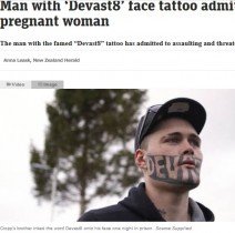 【海外発！Breaking News】顔に派手なタトゥーの再犯者、人生やり直しができない原因は「メディアの過剰報道」と発言（ニュージーランド）