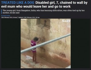 【海外発！Breaking News】障害抱える娘を鎖に繋ぎ仕事へ　母親「娘のためにやったこと」（印）