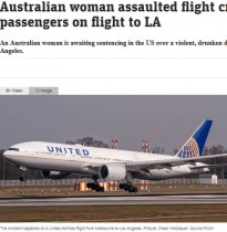 【海外発！Breaking News】米ユナイテッド航空機内で泥酔した女、CAに暴行で懲役21年の可能性