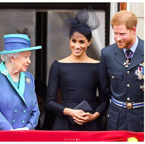 産後早々の公務復帰を望んでいるとされるメーガン妃（画像は『The Duke and Duchess of Sussex　2019年4月21日付Instagram「Happy Birthday Your Majesty, Ma’am, Granny.」』のスクリーンショット）