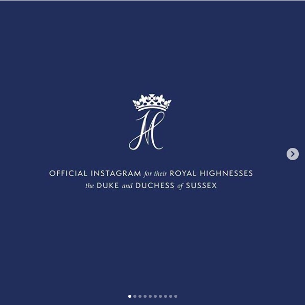 記念すべき初投稿（画像は『The Duke and Duchess of Sussex　2019年4月2日付Instagram「“Welcome to our official Instagram; we look forward to sharing the work that drives us, the causes we support, important announcements, and the opportunity to shine a light on key issues. We thank you for your support, and welcome you to ＠sussexroyal.”」』のスクリーンショット）