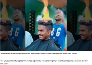 【海外発！Breaking News】立ち昇る炎で毛先ケア　インドの美容院が衝撃的に熱い＜動画あり＞