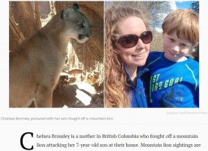 【海外発！Breaking News】ピューマに噛みつかれた7歳息子、母親が決死の救出（カナダ）