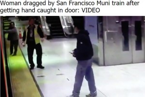 【海外発！Breaking News】電車ドアに手を挟まれた女性、引きずられホームとの隙間に転落（米）＜動画あり＞