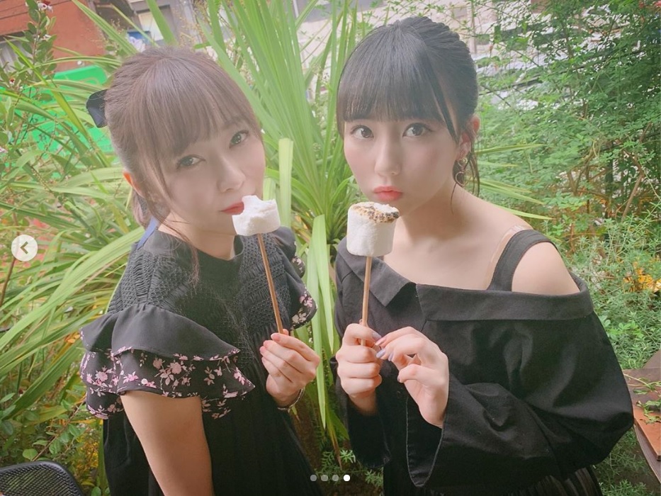 指原莉乃と田中美久のツーショットに「美人姉妹」の声（画像は『Miku Tanaka　2019年5月26日付Instagram「マシュマロ」』のスクリーンショット）