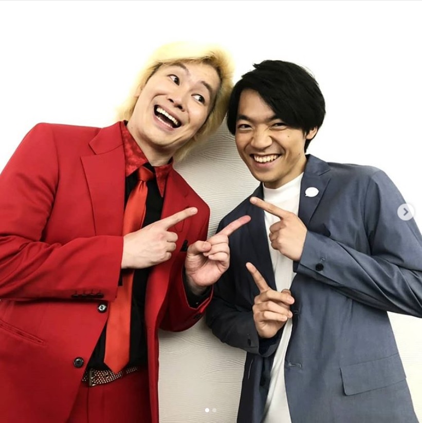 カズレーザーと伊沢拓司氏（画像は『カズレーザー　2019年6月5日付Instagram「楽しい楽しい楽しい仕事ーー！」』のスクリーンショット）