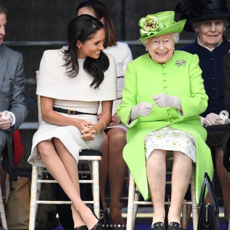 メーガン妃に一目置いているエリザベス女王（画像は『The Duke and Duchess of Sussex　2019年4月21日付Instagram「Happy Birthday Your Majesty, Ma’am, Granny.」』のスクリーンショット）
