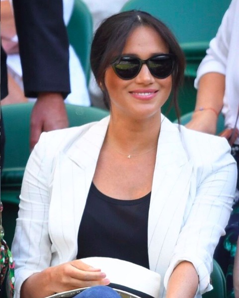 ニューヨーク入り後、ホットヨガで体調を整えたメーガン妃（画像は『Wimbledon　2019年7月4日付Instagram「Royalty on No.1 Court to watch the queen」』のスクリーンショット）