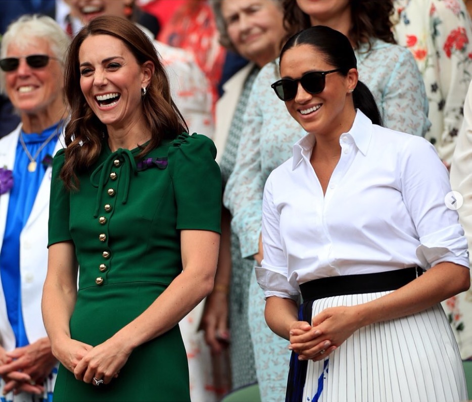 今年もキャサリン妃＆メーガン妃が揃って登場（画像は『Kensington Palace　2019年7月13日付Instagram「The Duchess of Cambridge, ＠Wimbledon Patron, and The Duchess of Sussex attended the ＃Wimbledon」』のスクリーンショット）