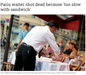 【海外発！Breaking News】「サンドイッチが遅い」客が店員を銃殺し逃走（仏）