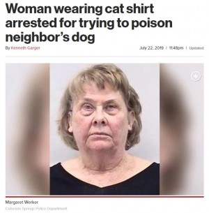【海外発！Breaking News】隣家の犬に毒入り肉を与えて殺害しようとした女（米）＜動画あり＞