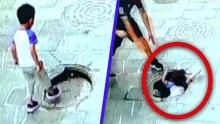 【海外発！Breaking News】壊れたマンホール蓋を踏んでしまった3歳男児が転落（中国）＜動画あり＞
