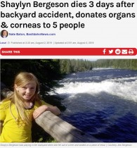 【海外発！Breaking News】不慮の事故で9歳少女が回復の見込みなく両親、臓器提供を決断（米）