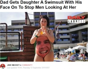 【海外発！Breaking News】26歳娘に“大胆プリント”の水着を贈った父親「これで男は寄ってこない」（英）