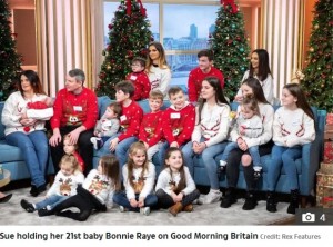 【海外発！Breaking News】イギリスの大家族、20人目で「最後」のはずが…母は22人目を妊娠中＜動画あり＞