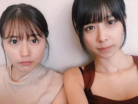 有村架純と有村藍里（画像は『Airi Arimura 有村藍里　2019年8月25日付Instagram「真顔の妹と真顔が出来なかった姉です。」』のスクリーンショット）