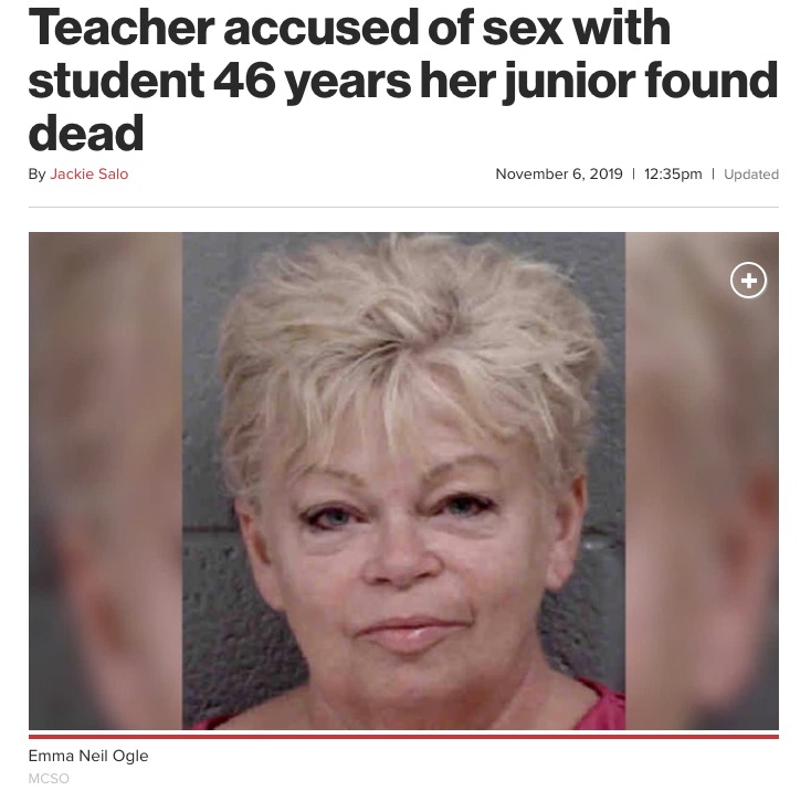 17歳男子生徒と男女の関係があった63歳教師（画像は『New York Post　2019年11月6日付「Teacher accused of sex with student 46 years her junior found dead」（MCSO）』のスクリーンショット）