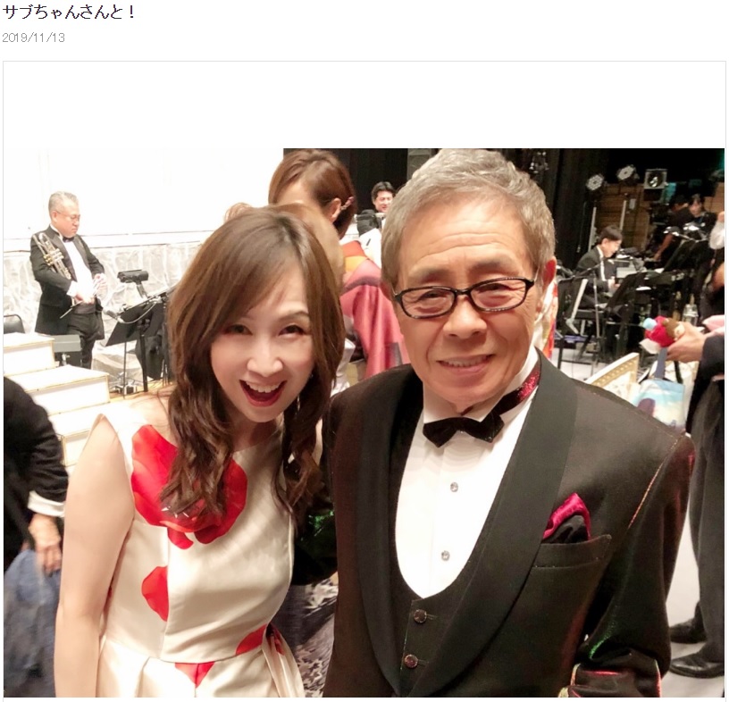 森口博子と北島三郎（画像は『森口博子　2019年11月13日付オフィシャルブログ「サブちゃんさんと！」』のスクリーンショット）