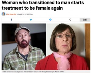 【海外発！Breaking News】「また女性に戻りたい」女性から男性に性転換したトランスジェンダーの後悔（英）