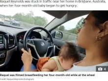 【海外発！Breaking News】生後4か月の赤ちゃんに授乳しながら運転　母親に非難殺到（豪）