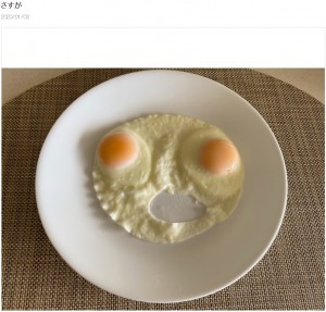 妻・松本伊代が作った目玉焼き（画像は『ヒロミ　2020年1月3日付オフィシャルブログ「さすが」』のスクリーンショット）