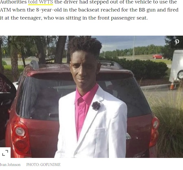 BBガンで目を撃たれ死亡した17歳の少年（画像は『People.com　2020年2月10日付「Florida Teen, 17, Dies After He Was Shot in the Eye with BB Gun」（GOFUNDME）』のスクリーンショット）