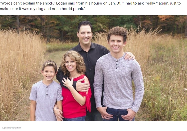 元気だった頃のジョーさんと家族（画像は『WZZM 13　2020年1月31日付「After losing a battle with cancer, a Hudsonville dad surprised his son one last time」』のスクリーンショット）
